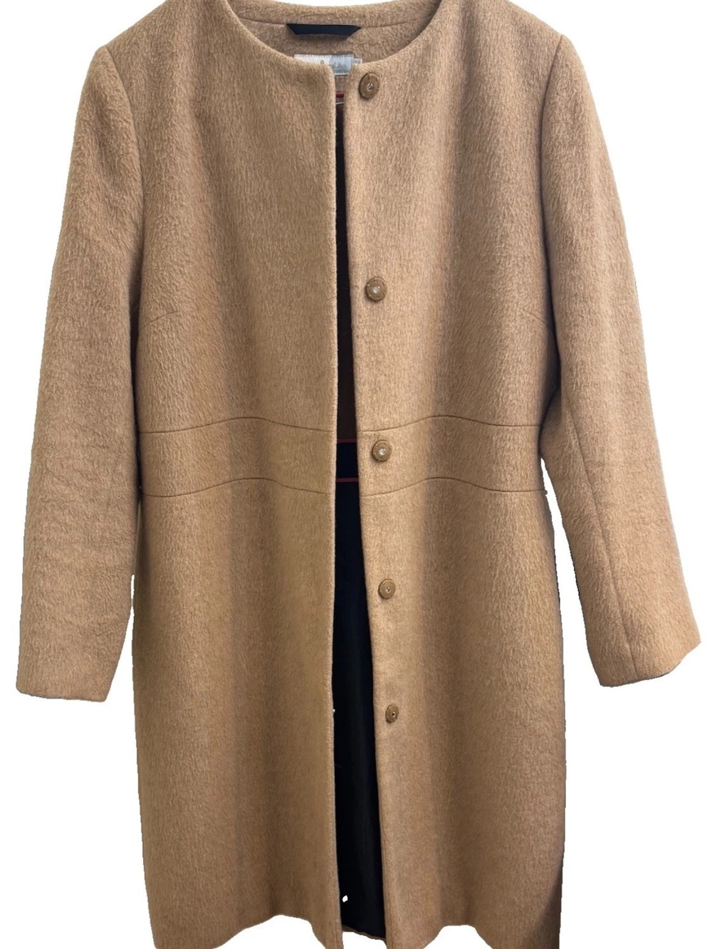 Boden Imelda Camel Mohair Trench Coat - Picture 4 of 6